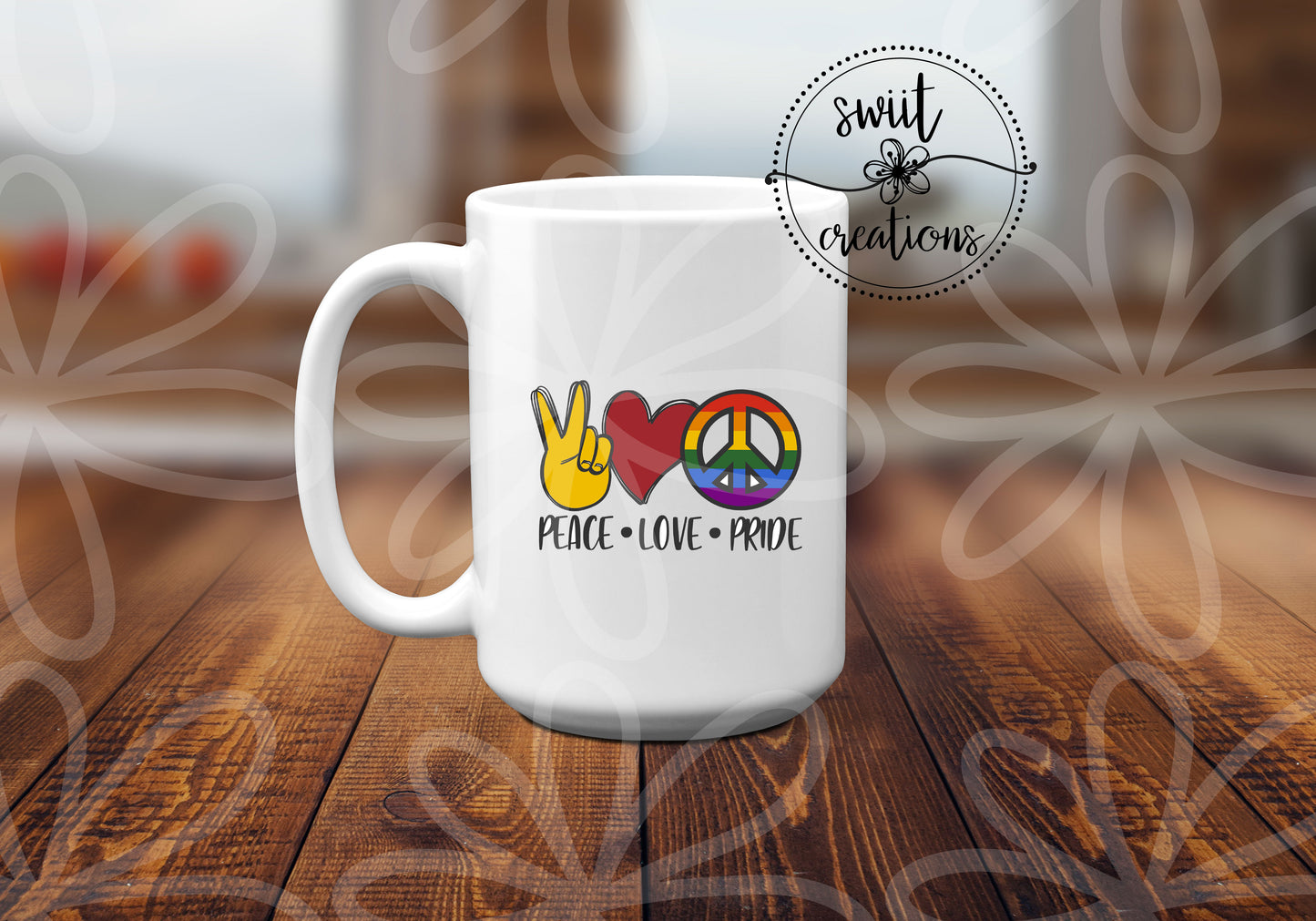 Peace Love Pride Mug (SCM115)