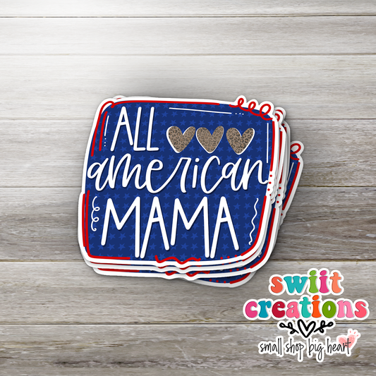 All American Mama Sticker (SS107)  | SCD023