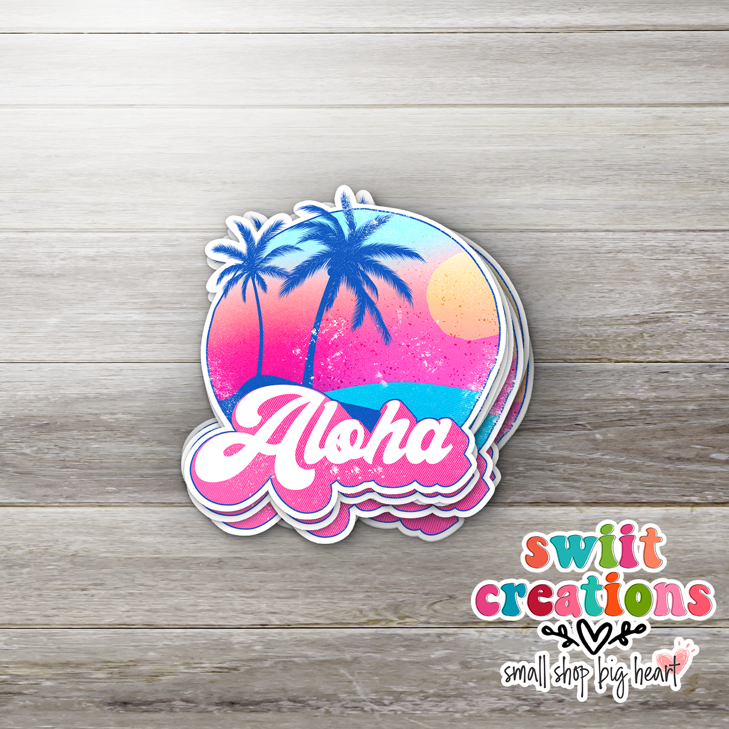 Aloha Waterproof Sticker  (SS135) | SCD123
