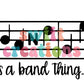 Band Large Canvas Tote