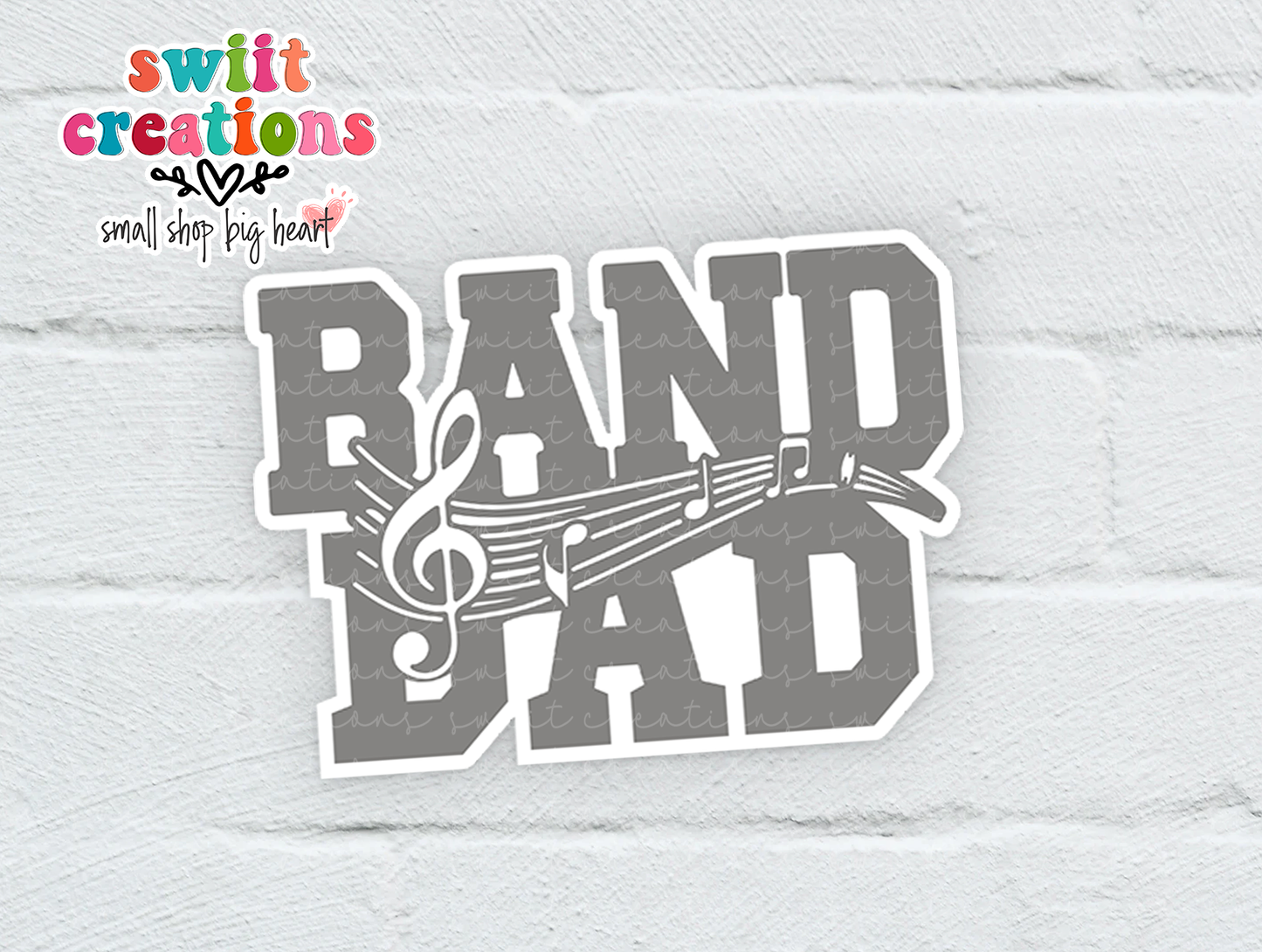 Band Dad Waterproof Sticker    (SS184) | SCD266