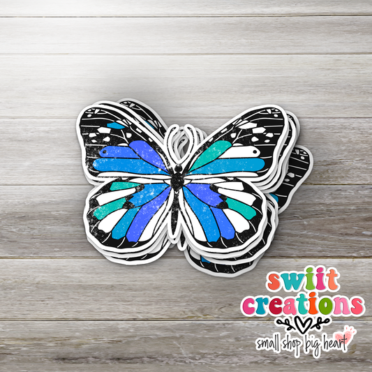 Blue Butterfly Sticker (SS361) | SCD536