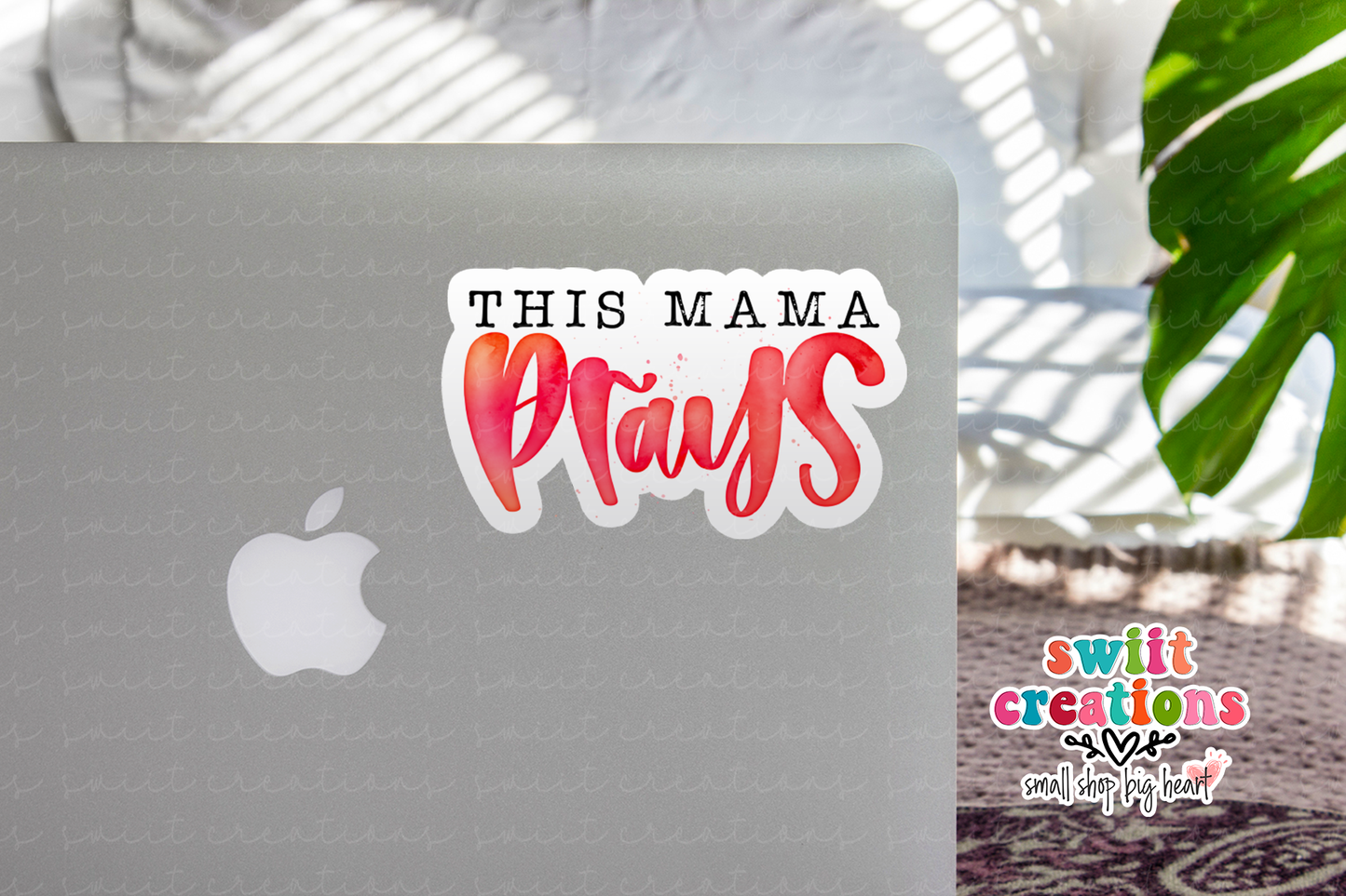 This Mama Prays Waterproof Sticker (SS362) | SCD535