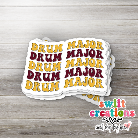 Drum Major Sticker Maroon and Gold (SS581) | SCD581