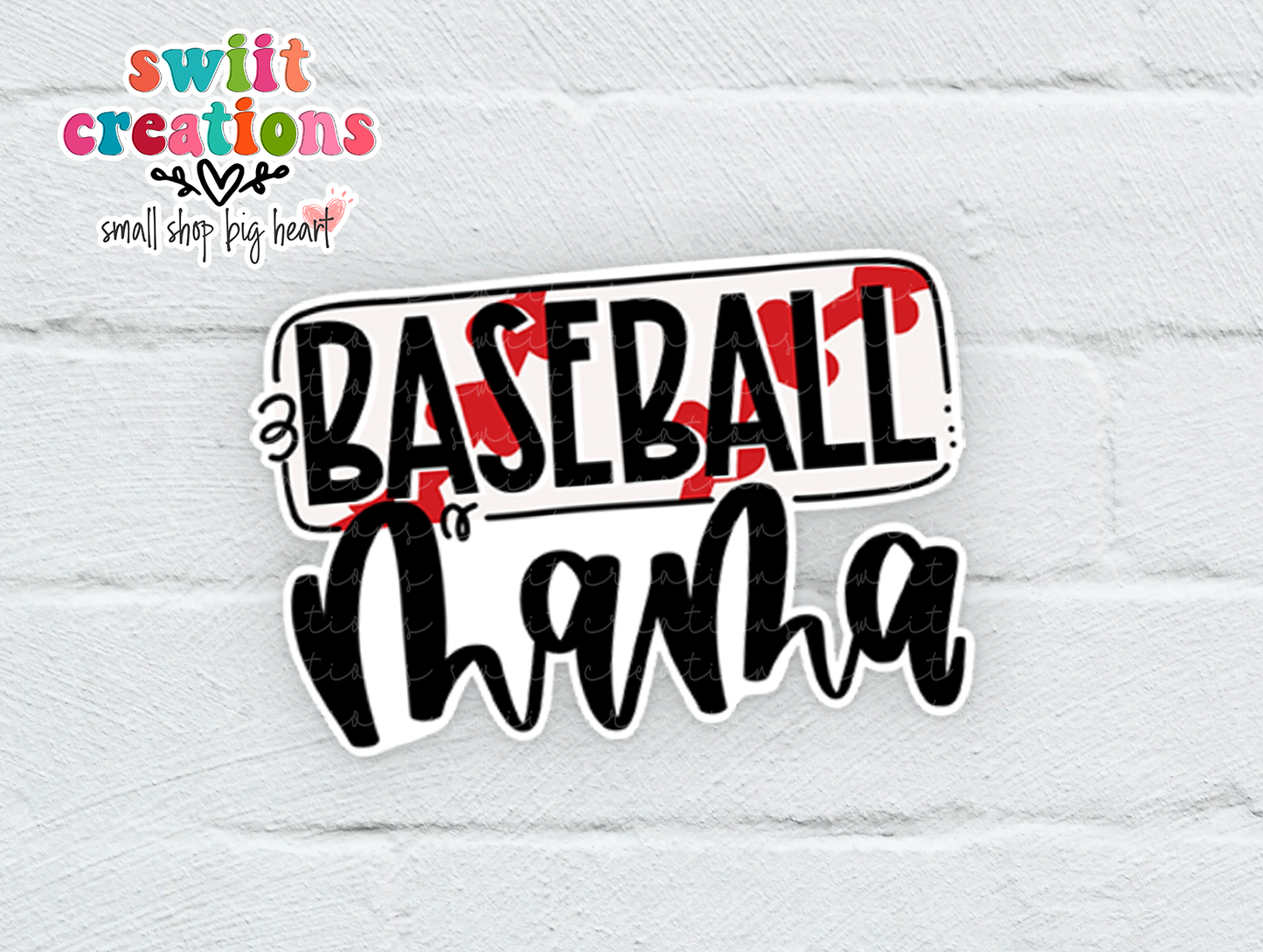 Baseball Mama  Waterproof Sticker (SS582) | SCD582