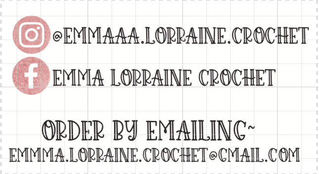 Emma Lorriane Crochet Business Cards