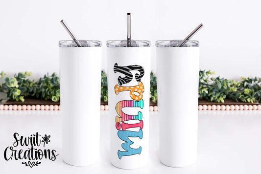 Funky Doodle Font Personalized Tumbler (T083)