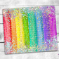 Rainbow Faux Glitter Pride Tumbler (T329)