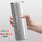 Baseball Faux Glitter Tumbler (T399)