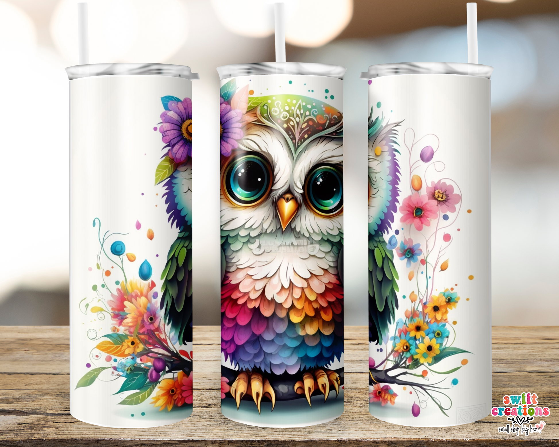 Rainbow and Daisy Tumbler