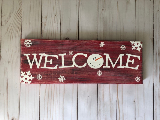 Welcome Winter Wood Sign (WS110)