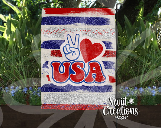 Peace Love USA Flag (YF25)