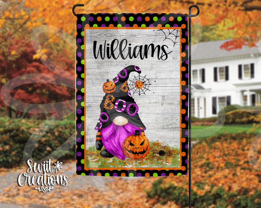 Trick or Treat Gnome Halloween Flag (YF37)