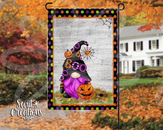 Trick or Treat Gnome Halloween Flag (YF37)