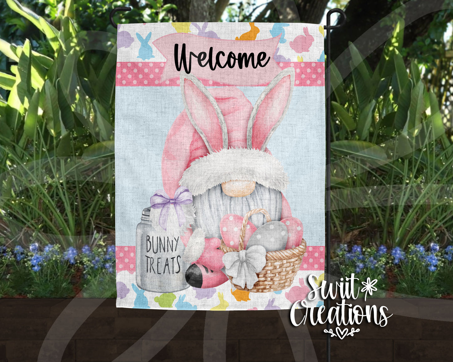 Welcome Easter Gnome Flag | YF59