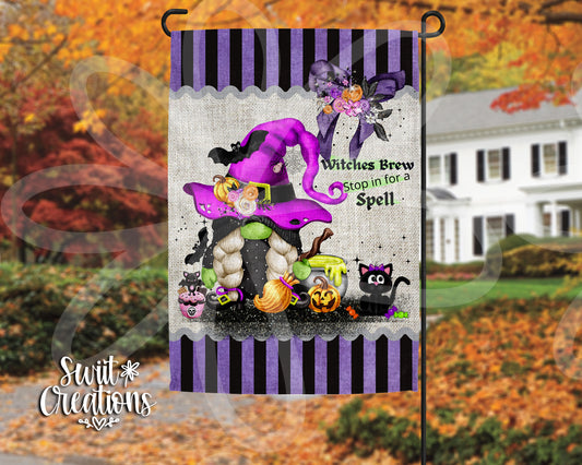 Witch Gnome Halloween Flag (YF68)