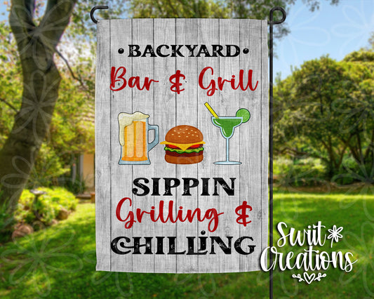 Backyard BBQ Summer Flag (YF71)