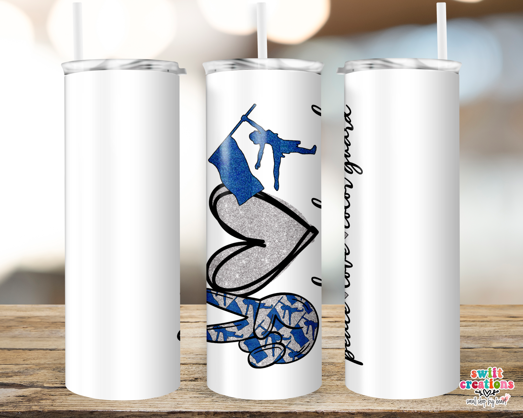 Peace Love Color Guard Tumbler (T188)