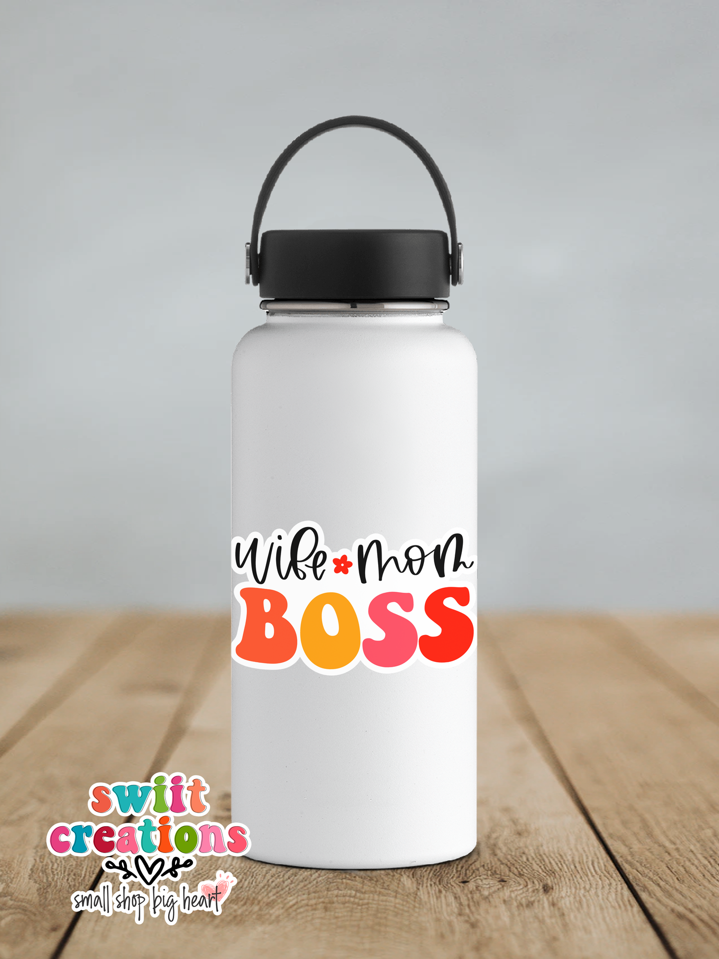 Wife Mom Boss Waterproof Sticker  (SS169) | SCD083