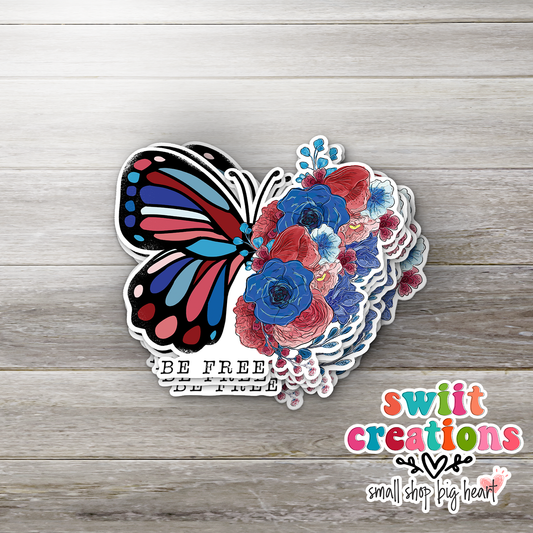 Be Free Butterfly Sticker (SS148) | SCD192