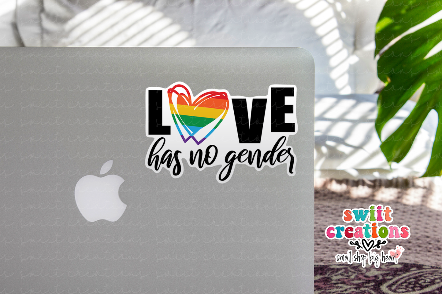 Love Has No Gender Waterproof Sticker  (SS020) | SCD057