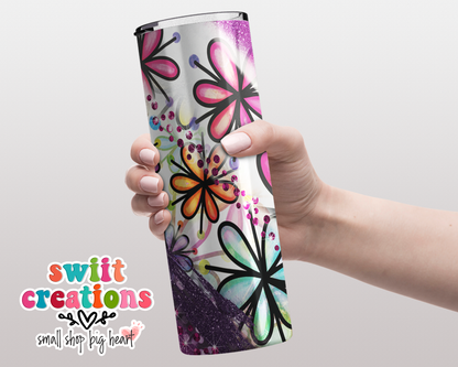 Purple Daisy Tumbler (T181)