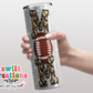 Football Mom Glitter Tumbler (T271)