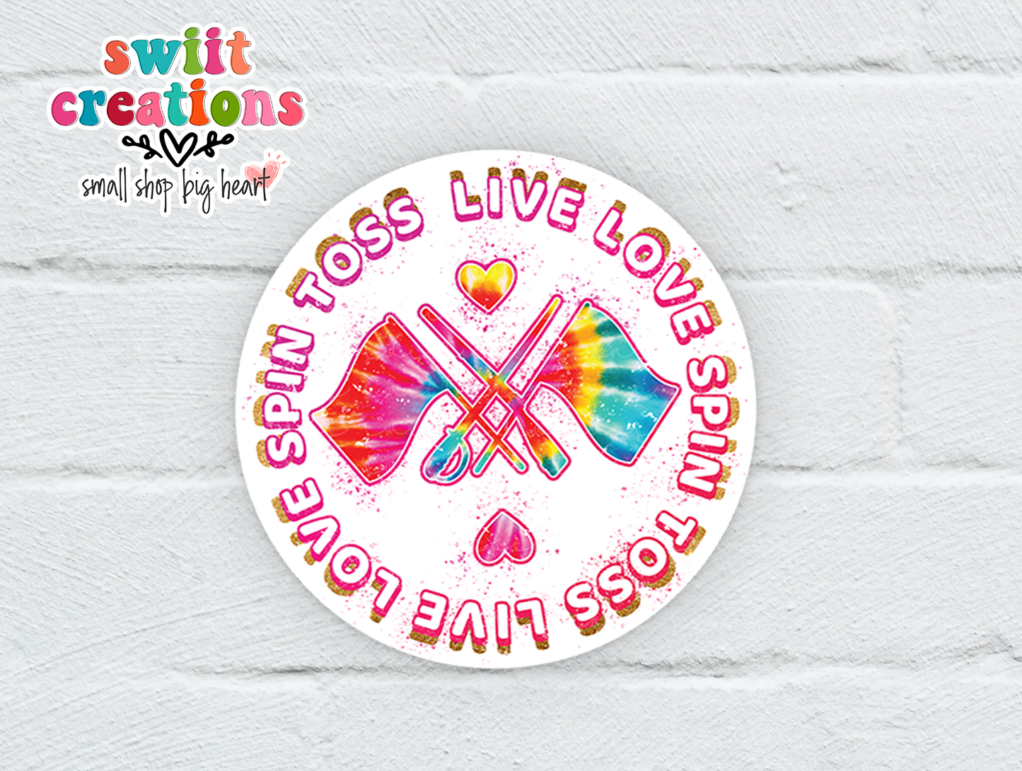 Spin Toss Live Love Sticker (SS306) | SCD417