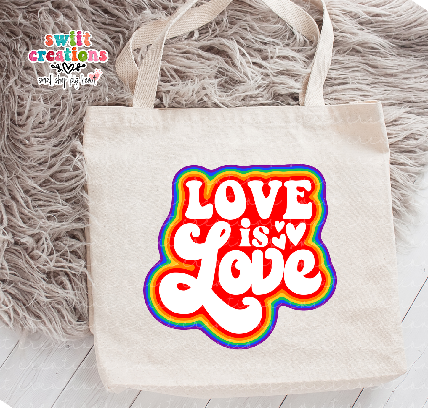 Love is Love Large Linen Tote