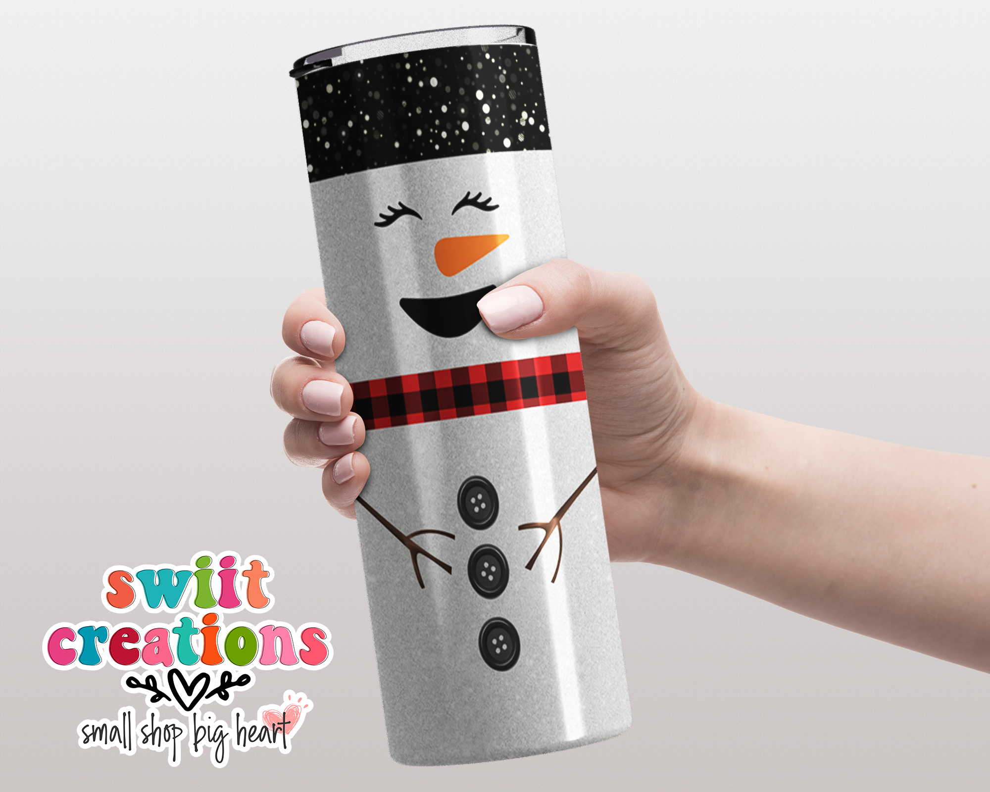 Snowman Glitter Tumbler (T310)