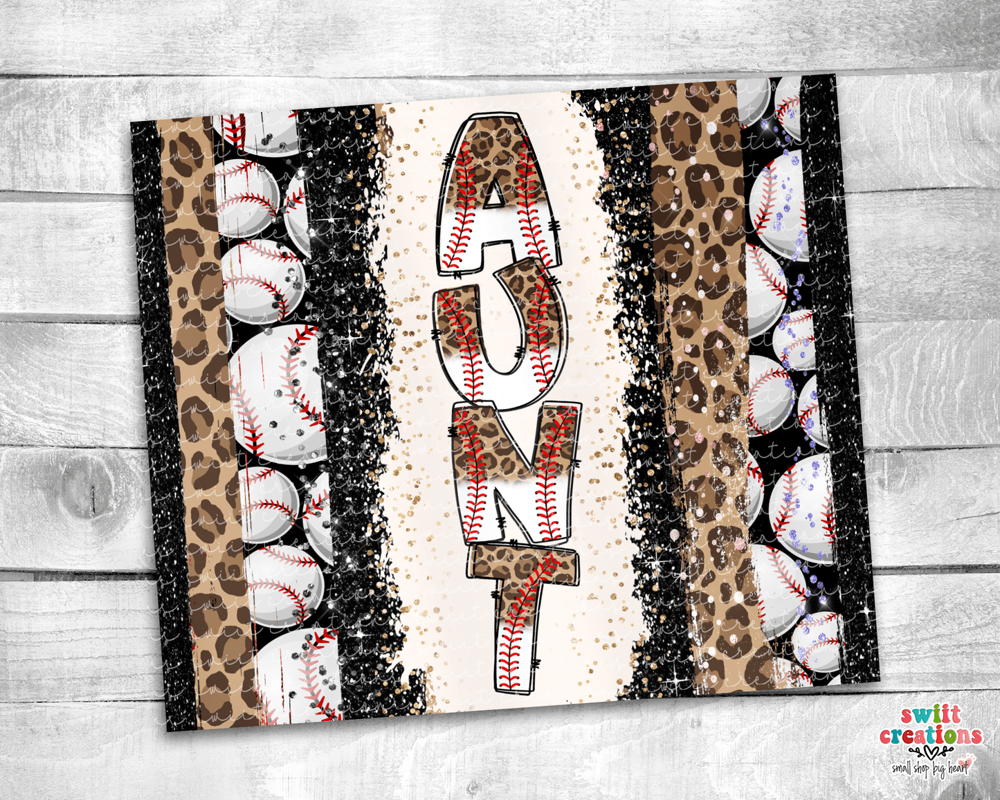 Baseball Aunt Tumbler (T253) - Swiit Creations