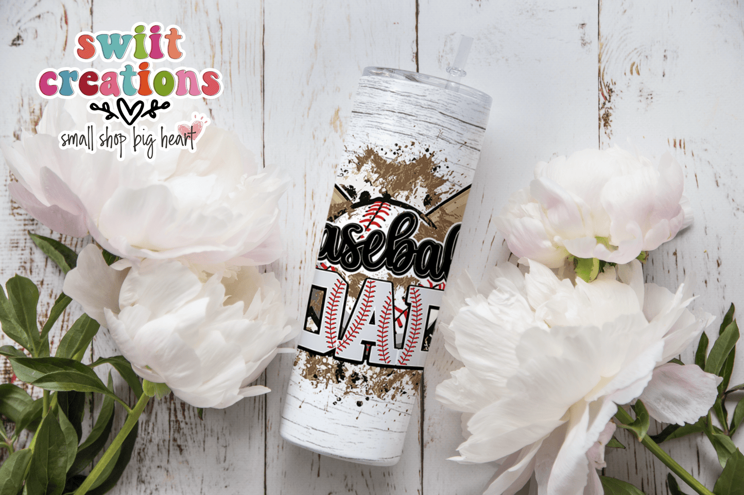 Baseball Dad Tumbler (T220) - Swiit Creations