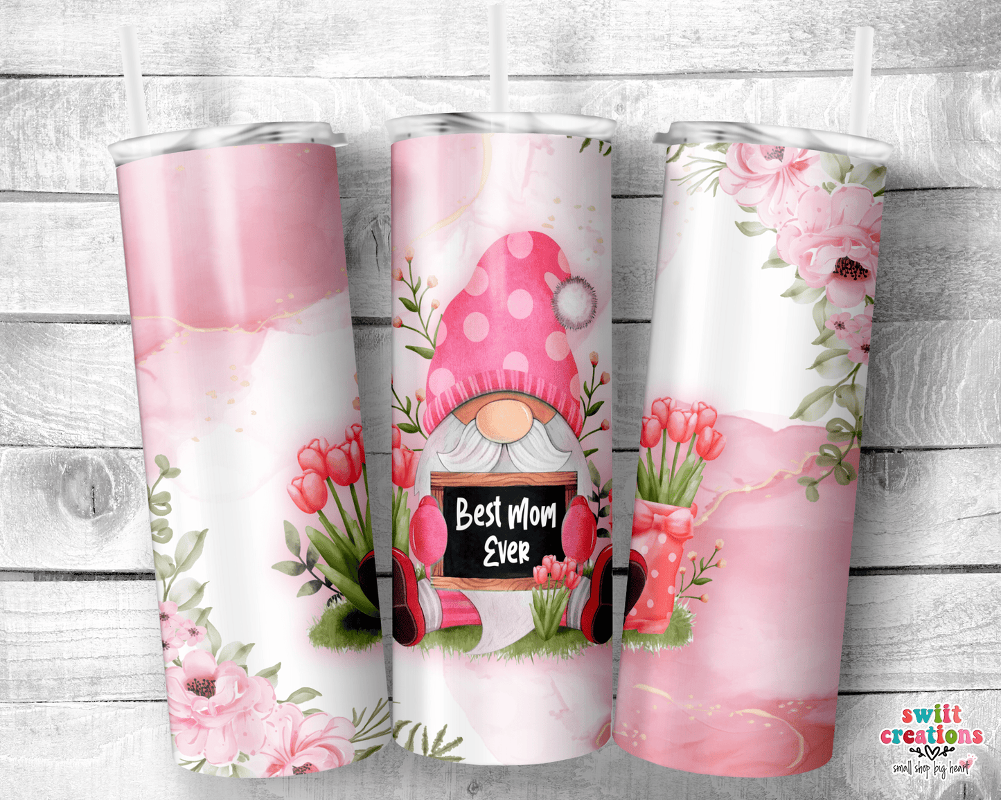 Best Mom Ever Gnome Tumbler (T221) - Swiit Creations