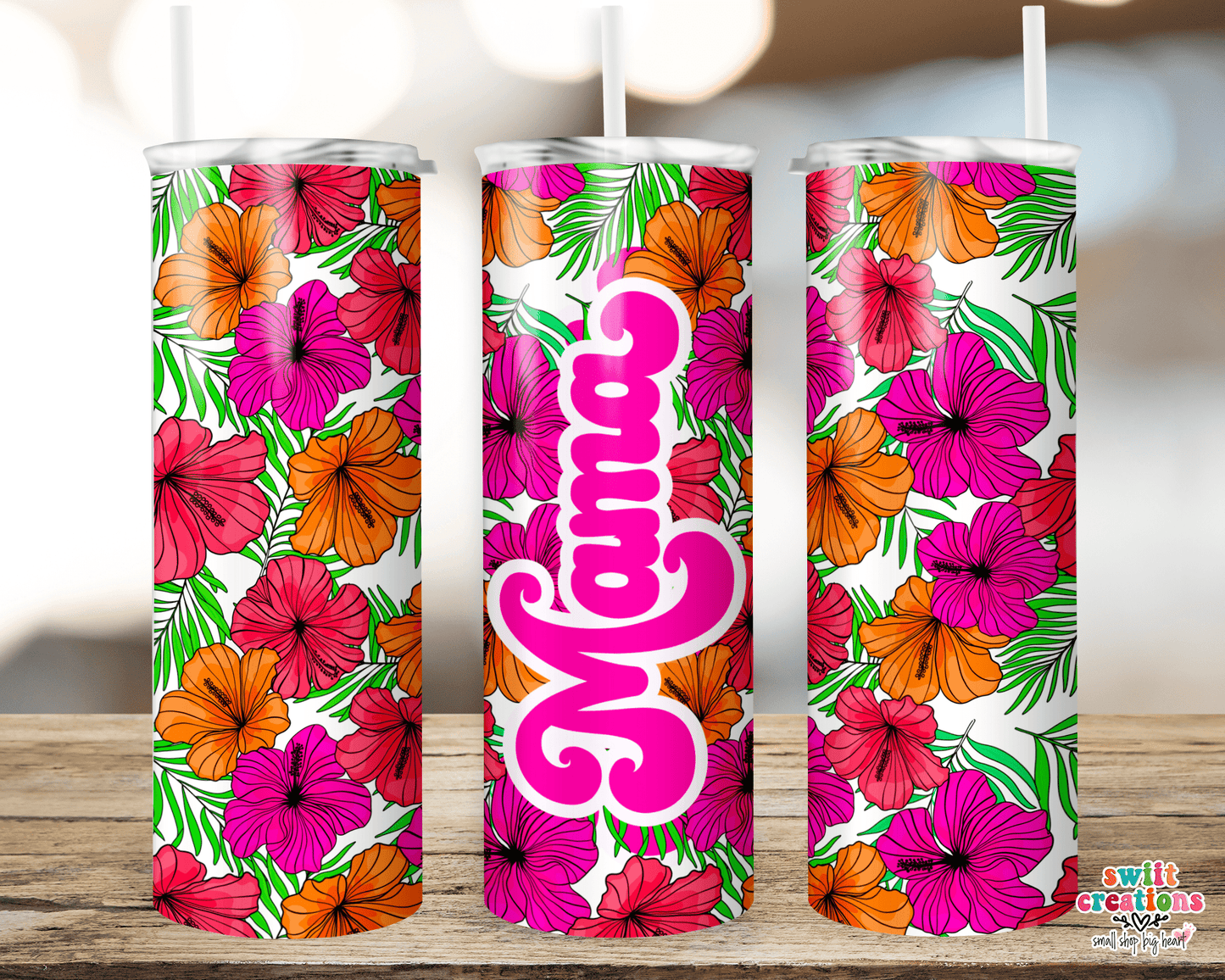 Bright Flower Mama Tumbler (T328) - Swiit Creations