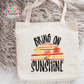 Bring On the Sunshine Large Linen Tote