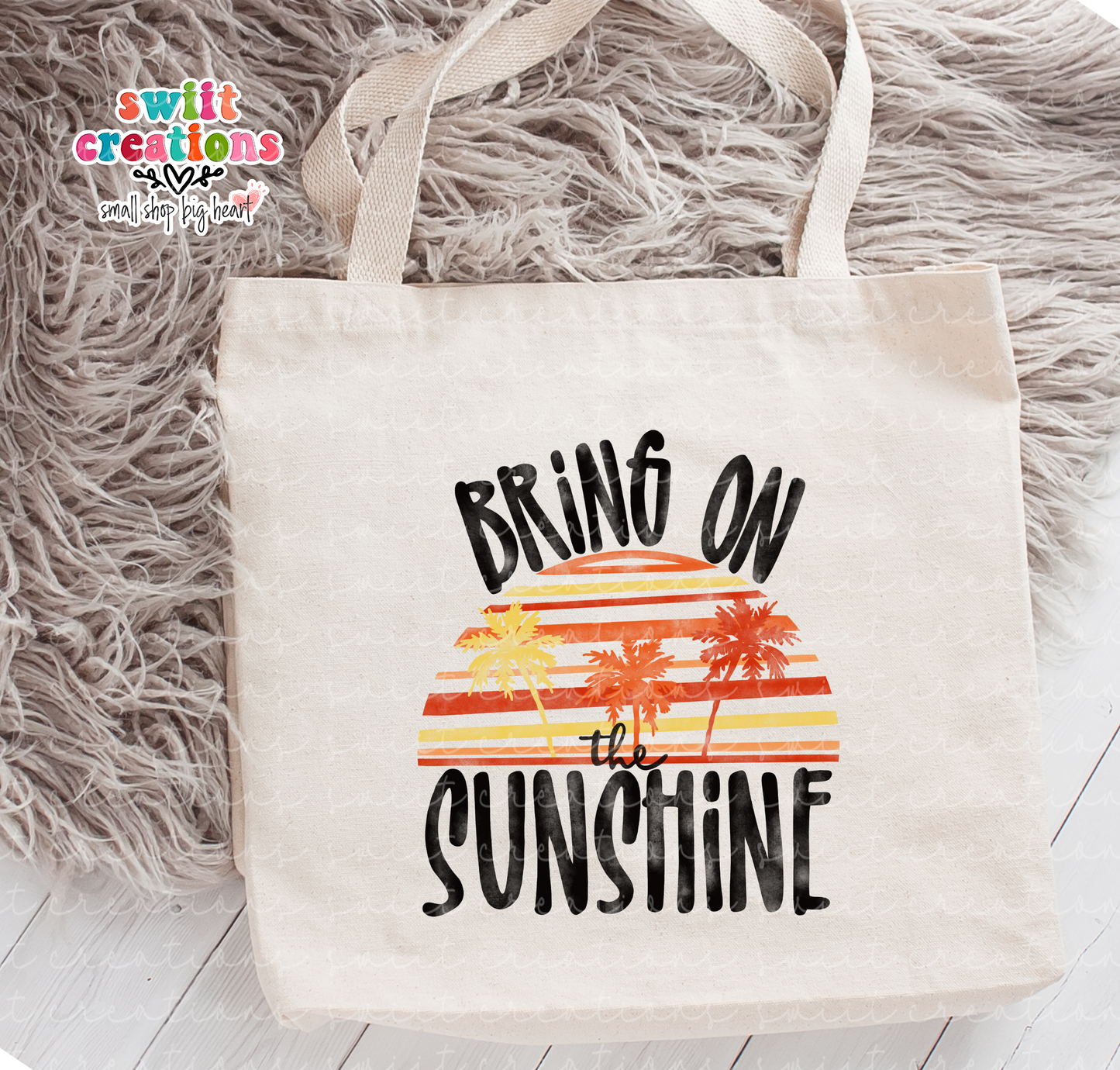 Bring On the Sunshine Large Linen Tote