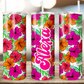 Bright Flower Tumbler with Name Personalization (T371)
