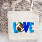 Football Love Large Linen Tote