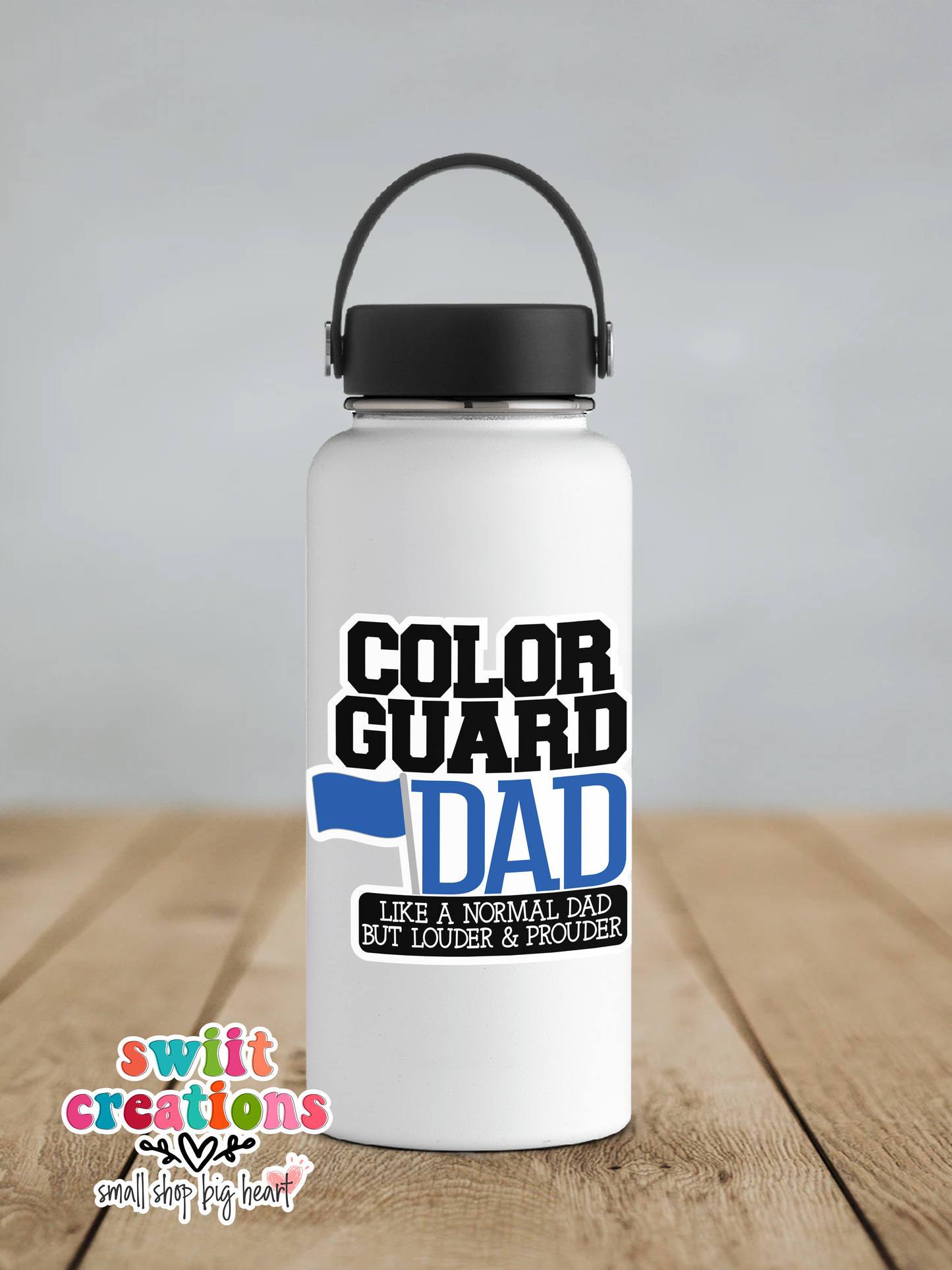 Color Guard Dad Waterproof Sticker   | Blue  (SS189) | SCD173