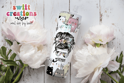 Cat Mom Tumbler (T374) - Swiit Creations