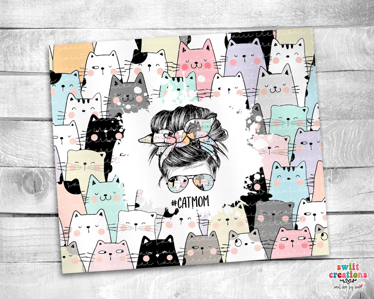Cat Mom Tumbler (T374) - Swiit Creations