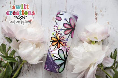 Purple Daisy Tumbler (T181)