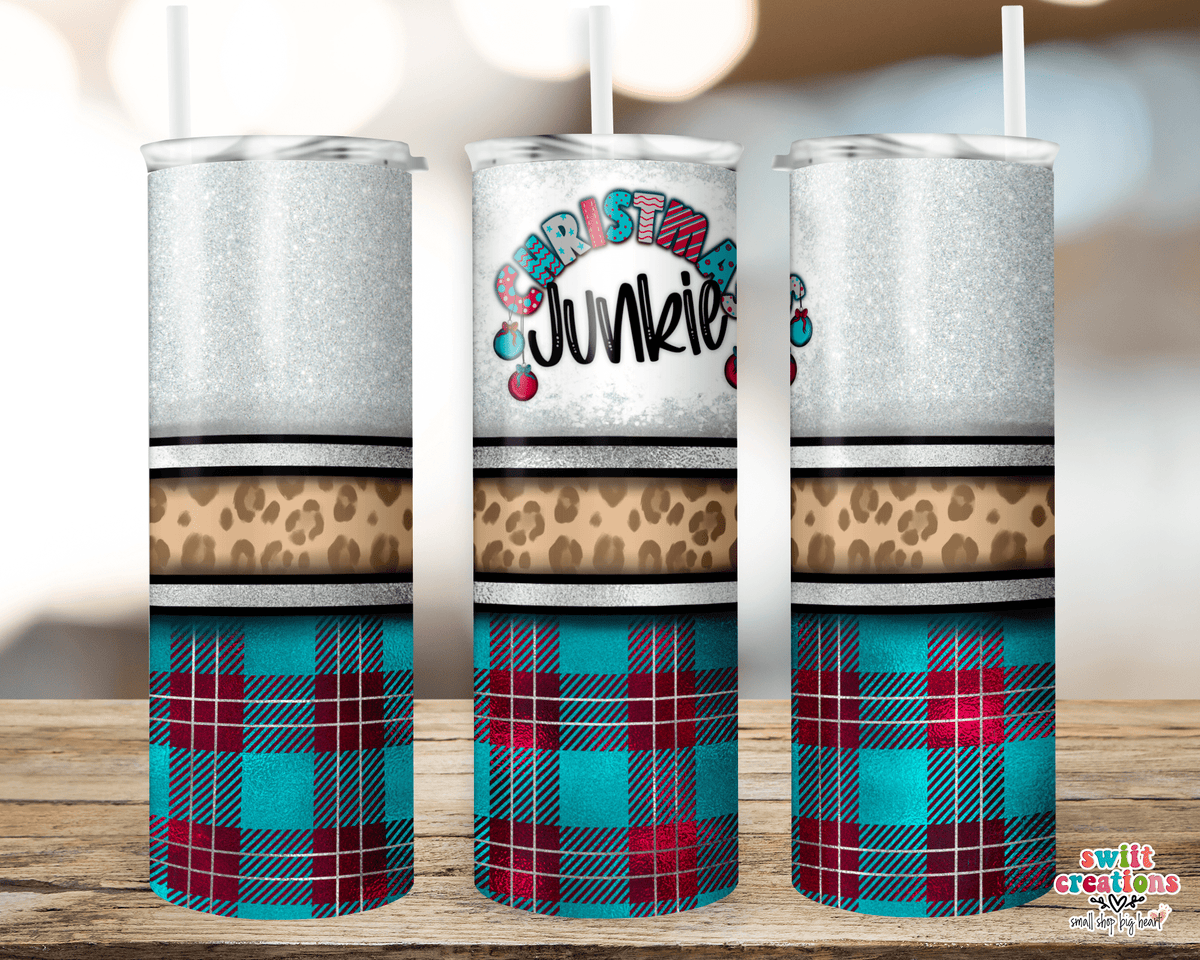 Christmas Junkie Tumbler (T309) - Swiit Creations