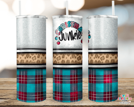 Christmas Junkie Tumbler (T309) - Swiit Creations