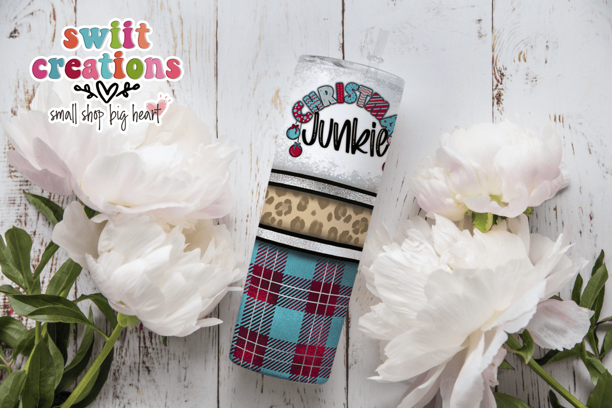 Christmas Junkie Tumbler (T309) - Swiit Creations