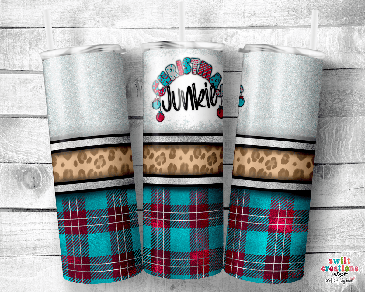 Christmas Junkie Tumbler (T309) - Swiit Creations