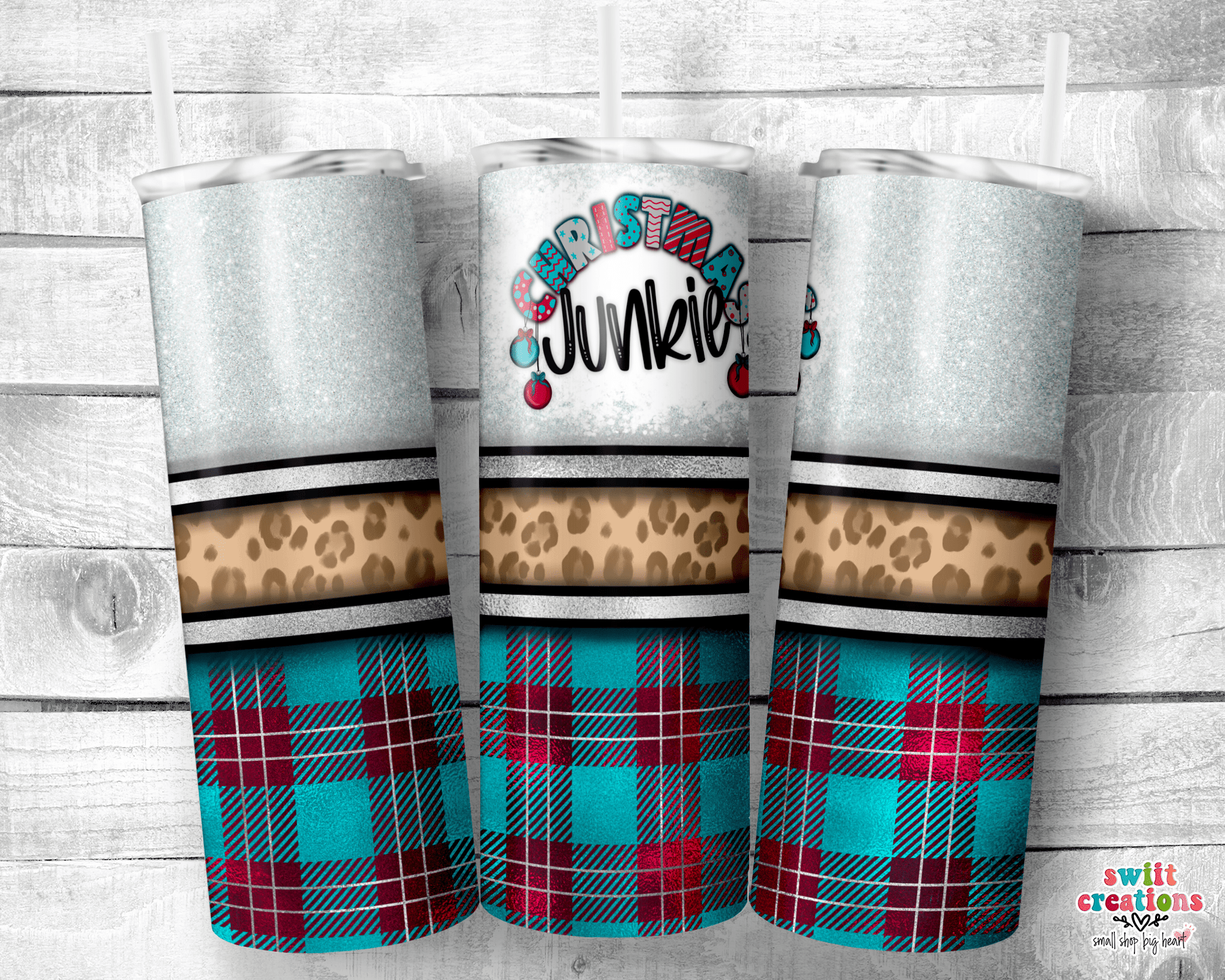 Christmas Junkie Tumbler (T309) - Swiit Creations