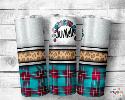 Christmas Junkie Tumbler (T309) - Swiit Creations