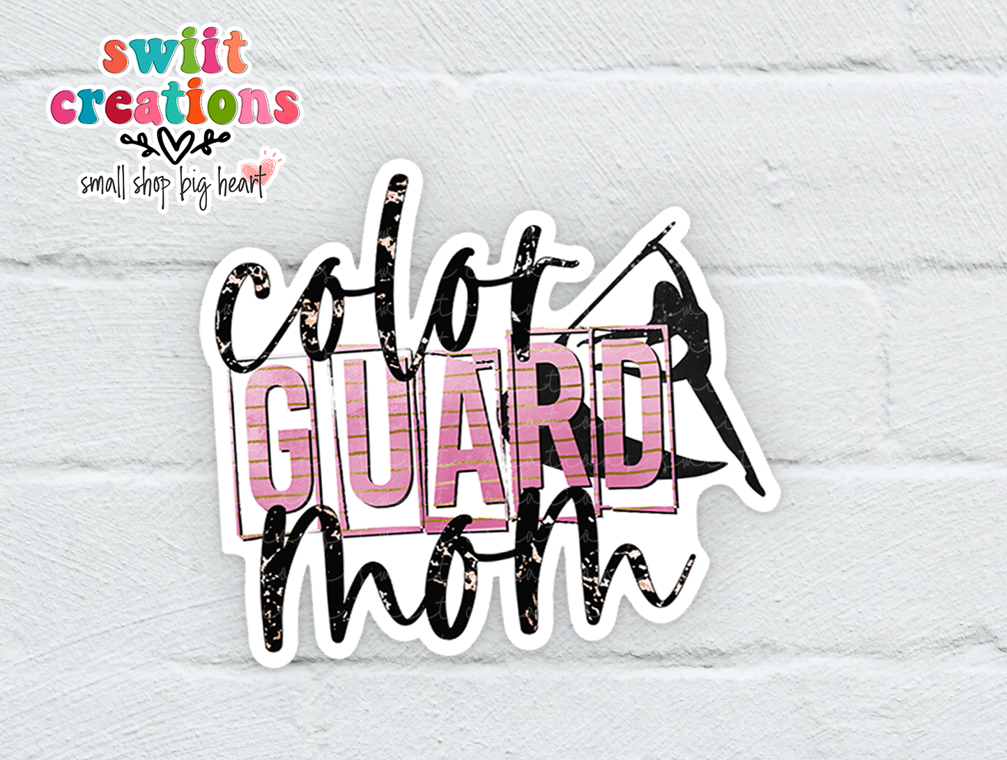 Color Guard Mom Waterproof Sticker   (SS232) | SCD169