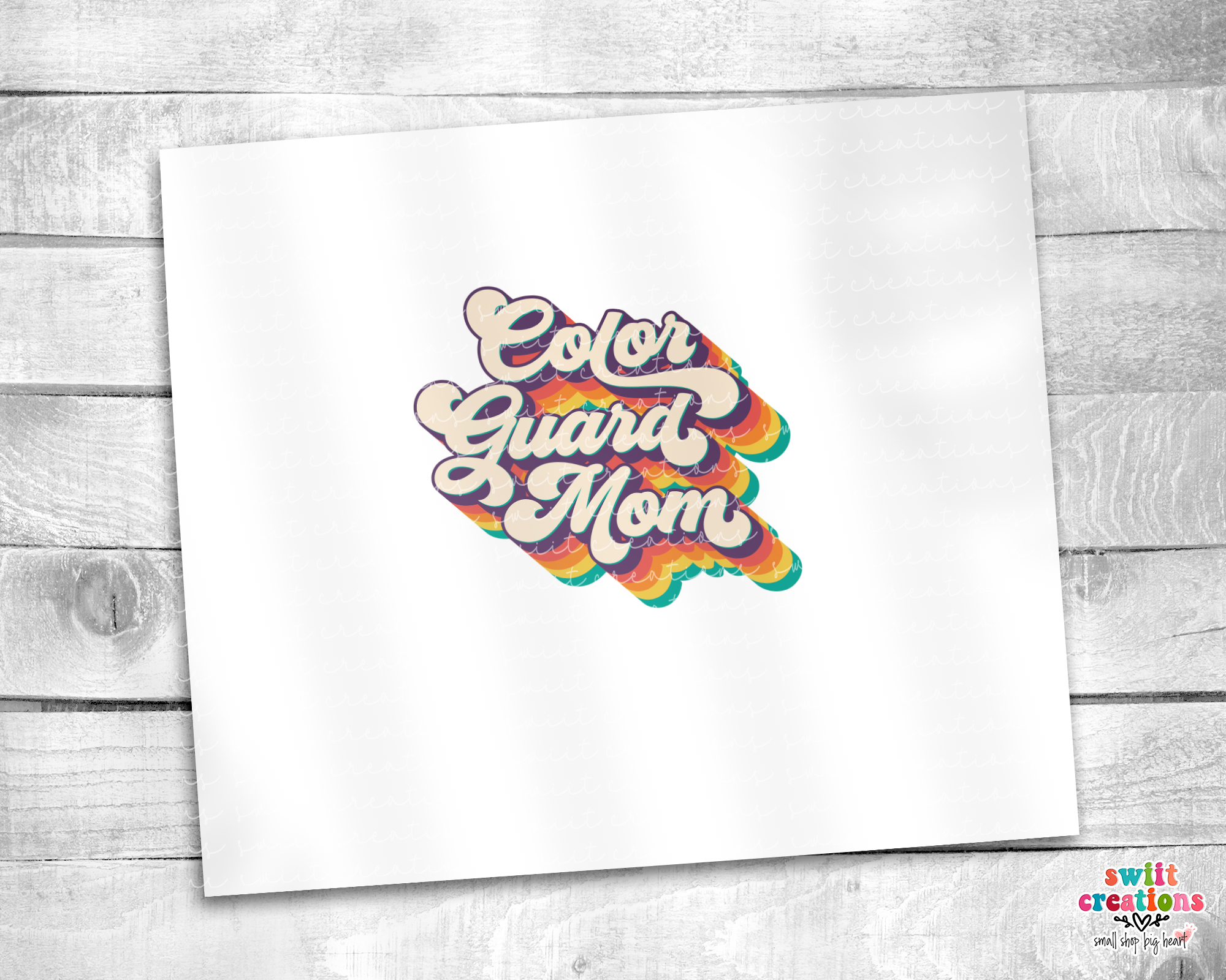 Retro Color Guard Mom Tumbler (T282)